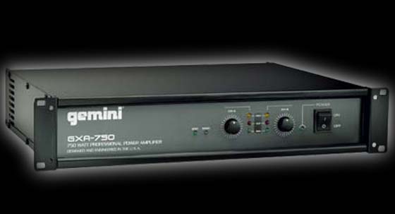 Gemini GXA 750 DJ amplifier w/ up to 750 watts power and Speakon connectors